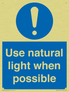 Use natural light when possible